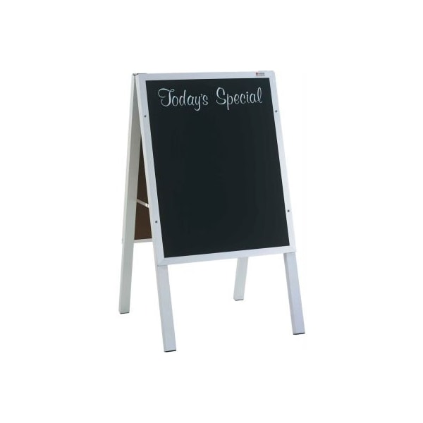 Marsh Industries, Inc Marsh 22"x 27" Black Chalkboard, Blank CB Cafe Sidewalk Sign, Aluminum Trim ER2722ALN - main